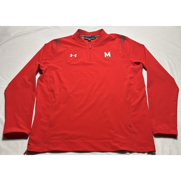 Maryland Terrapins Under Armour 1/4 Zip Long Sleeve Pullover Men’s Size Medium - Picture 1 of 10